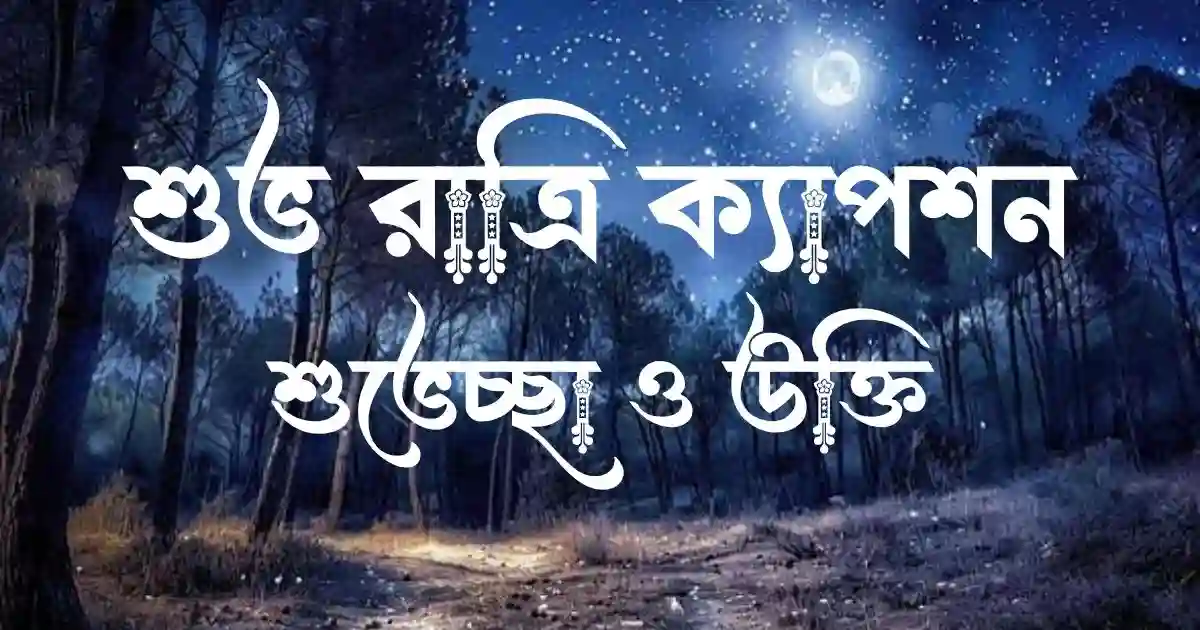 শুভ রাত্রি ক্যাপশন, শুভেচ্ছা ও উক্তি