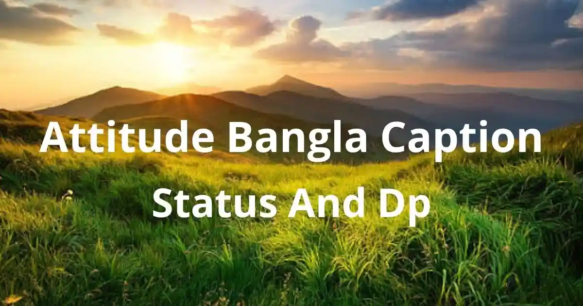 Attitude Bangla Caption, Status And Dp