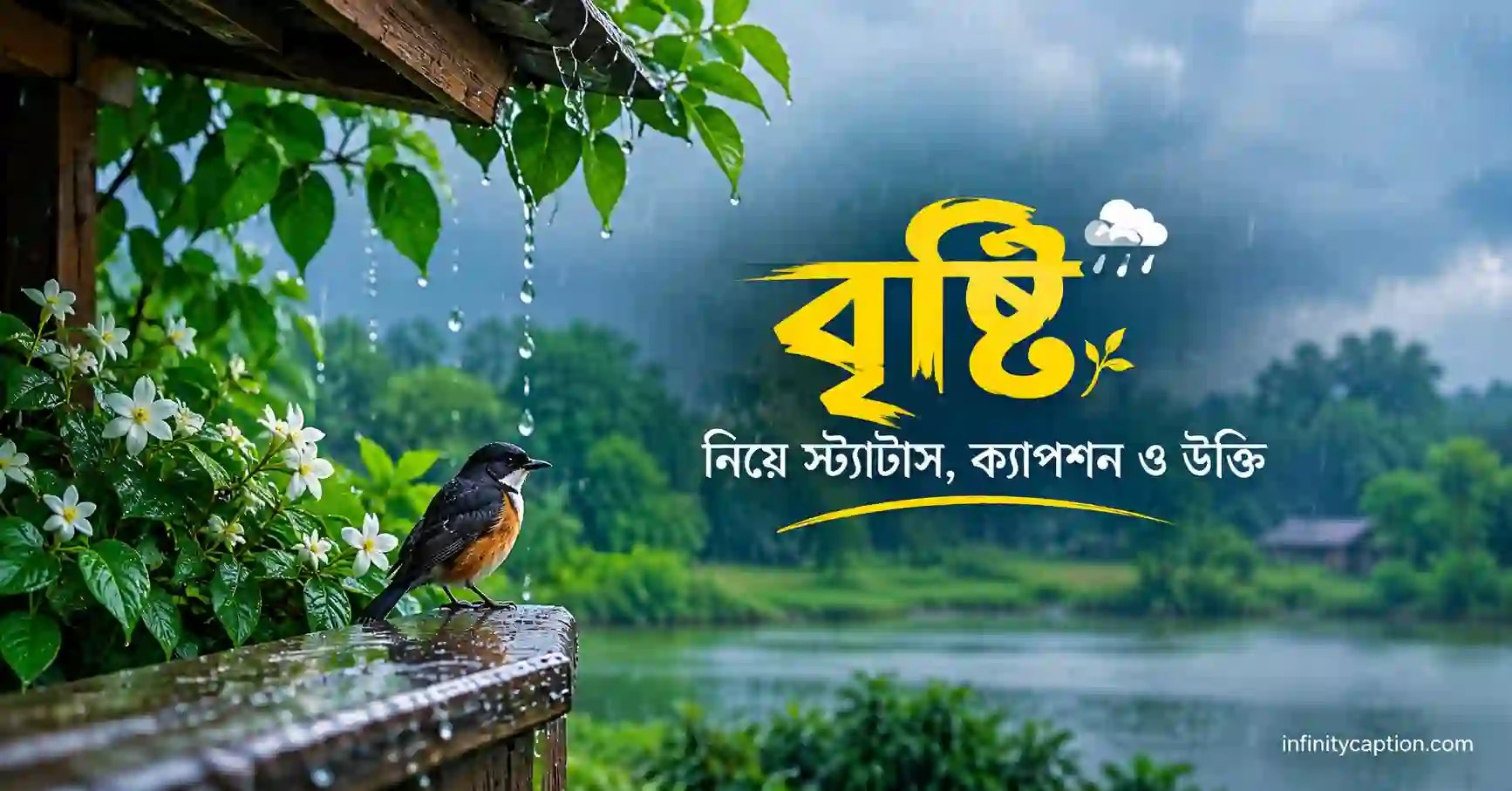 বৃষ্টি নিয়ে স্ট্যাটাস, ক্যাপশন ও উক্তি