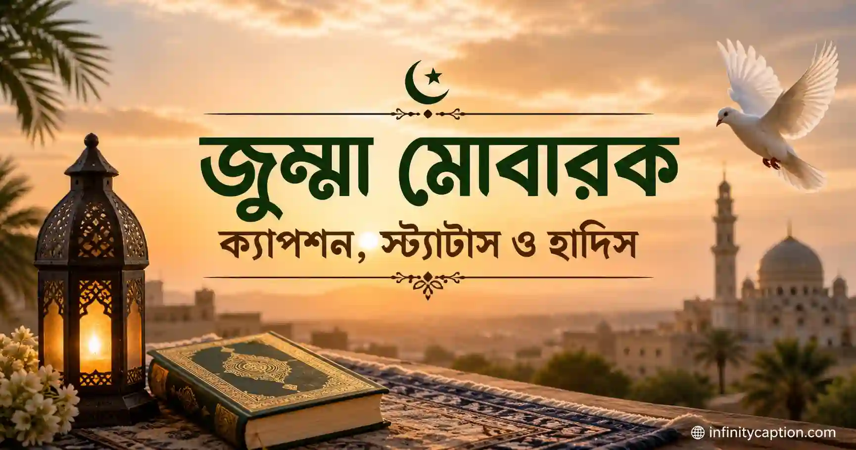 জুম্মা মোবারক ক্যাপশন, স্ট্যাটাস ও হাদিস